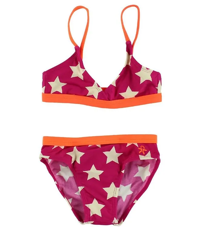 Color Kids Bikini - Rosa/Orange m. Stjärnor