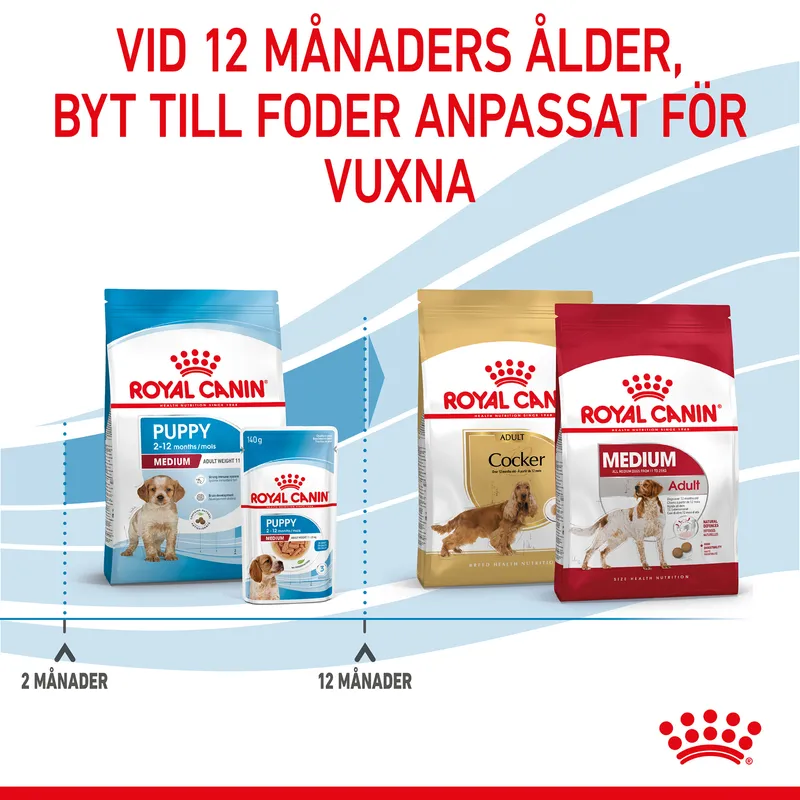 Royal Canin MEDIUM Puppy Torrfoder för hundvalp 15 kg
