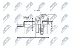 Ledsats, drivaxel NTY NPZ-RE-013