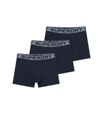 Superdry för män. M3110452C Set 3 Boxershorts Triple navy (XL), Hemkläder, Bomull, Marino