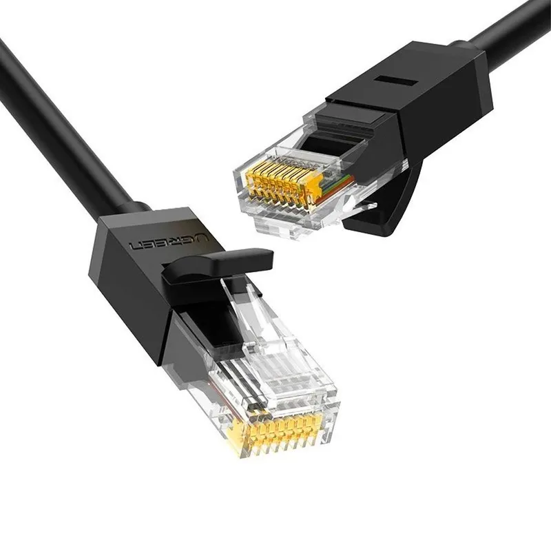 Ugreen Ethernet-nätverkskabel RJ45, Cat6, UTP, 1000 Mbps, 10 m – Svart