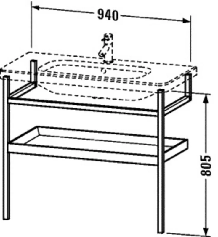 Duravit Durastyle DS988301877 Benställning trä Vit/Valnöt