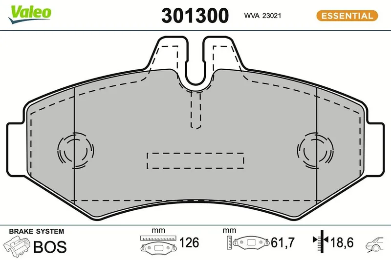 Bromsbelägg VALEO 301300