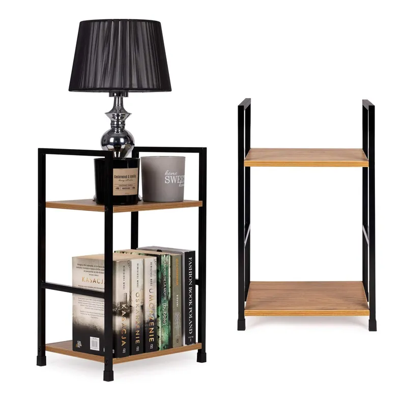 Modern träbokhylla med 2 hyllplan LOFT