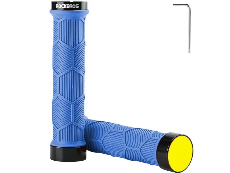 Rockbros 40720007003 bicycle grips with reflector - blue