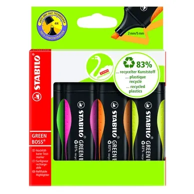 Överstrykningspenna Neon 4-Pack STABILO BOSS GREEN