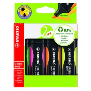 Överstrykningspenna Neon 4-Pack STABILO BOSS GREEN