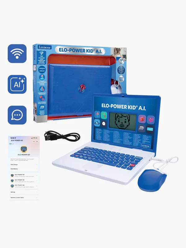 Lexibook ELO-POWER Kid A.I. Laptop DK+SE