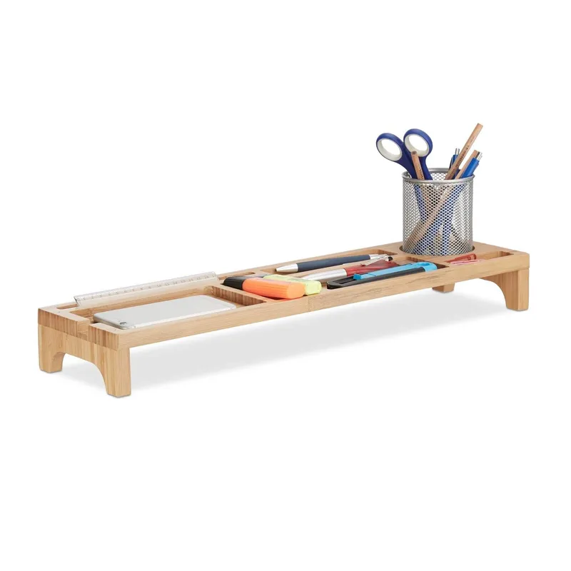 Bambu Desk Organizer - 7 fack för kontorsmaterial