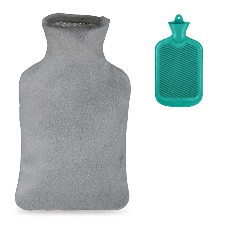 Turkos varmvattenflaska med mysigt lock - 1,5L
