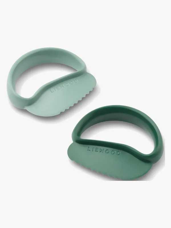 LIEWOOD Riven Toddler Safe Kniv 2-Pack, Peppermint/Garden green