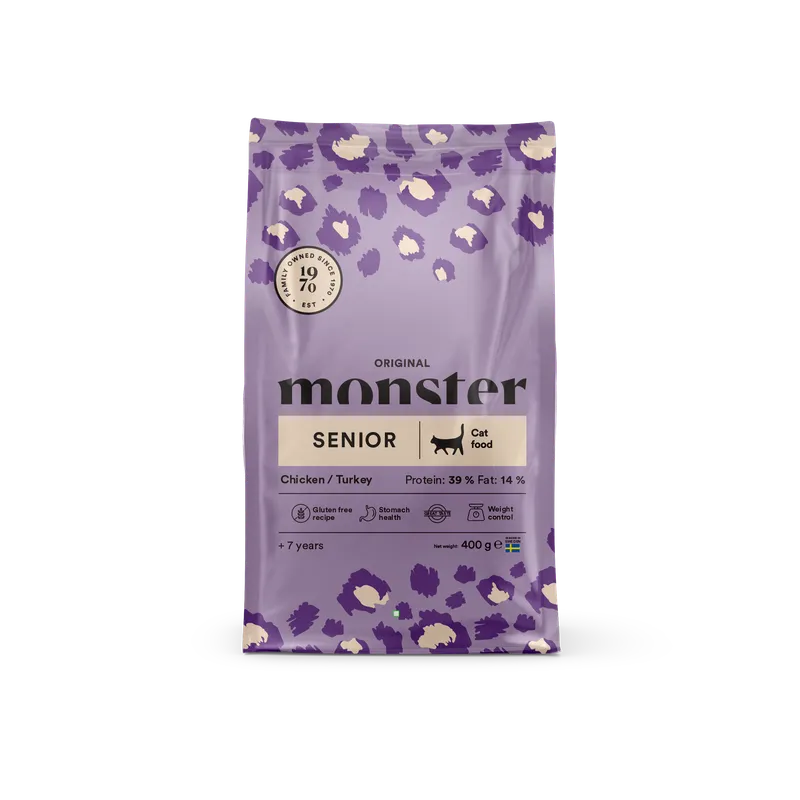 Monster Cat Original Senior Chicken & Turkey Torrfoder till Seniorkatt