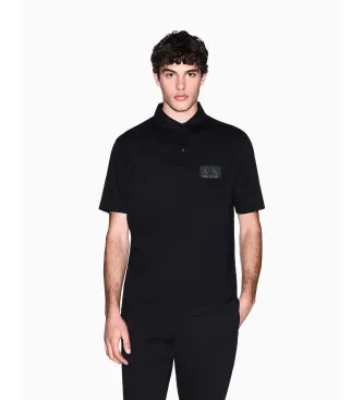 A|X Armani Exchange för män. XM002232AF10364UC001 Polotröja i svart bomull (M), Casual, Kort ärm