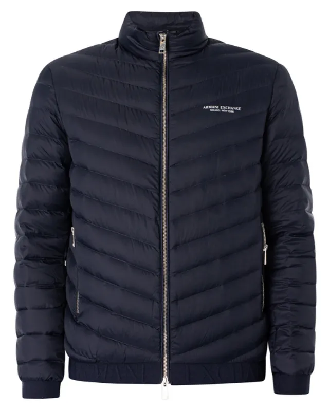 Armani Exchange Down Jacket Navy/Melange Grey XL