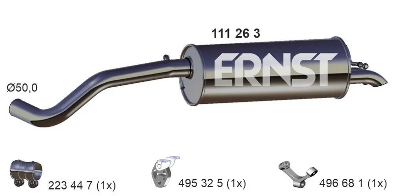 Bakre ljuddämpare ERNST 111263