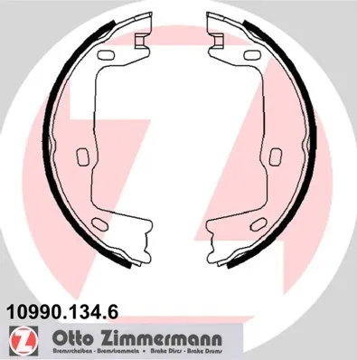Handbromsbackar ZIMMERMANN 10990.134.6