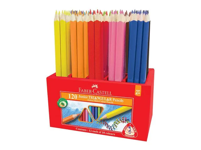 Färgpenna FABER Triangular 12×10 färger