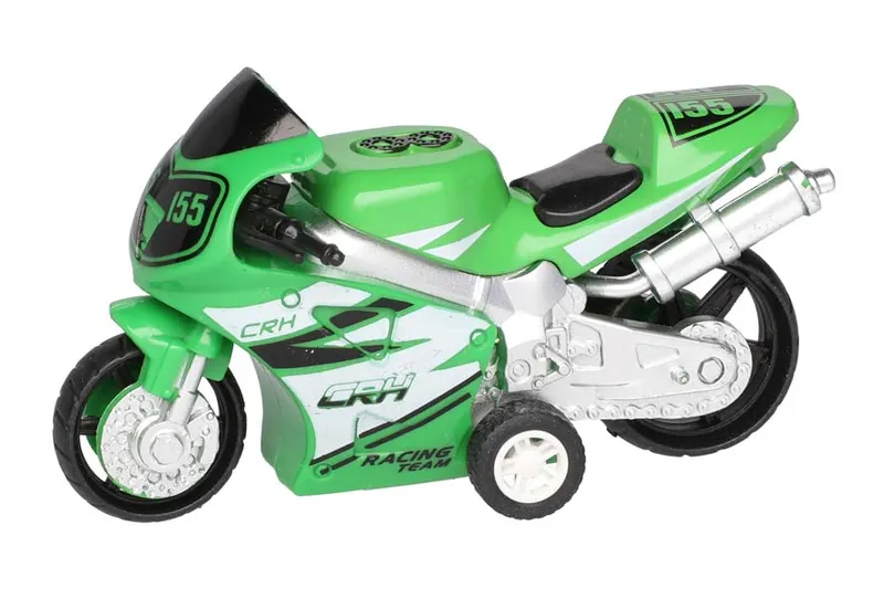 Leksaksfordon: Motorcykel Enduro 9,5 cm – Grön