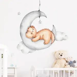 Väggdekor - Baby dinosaurie på månen
