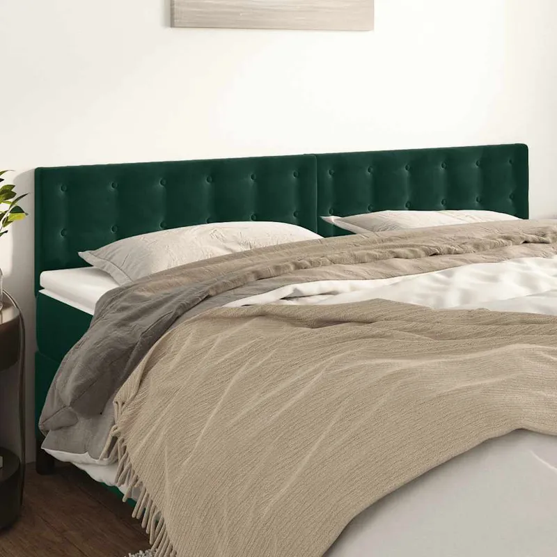 vidaXL Sänggavlar mörkgrön 180x5x78/88 cm sammet (#3573)