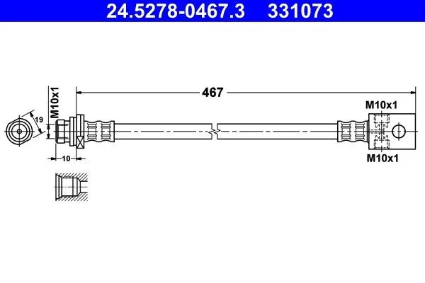 ATE 24.5278-0467.3 Bromsslang
