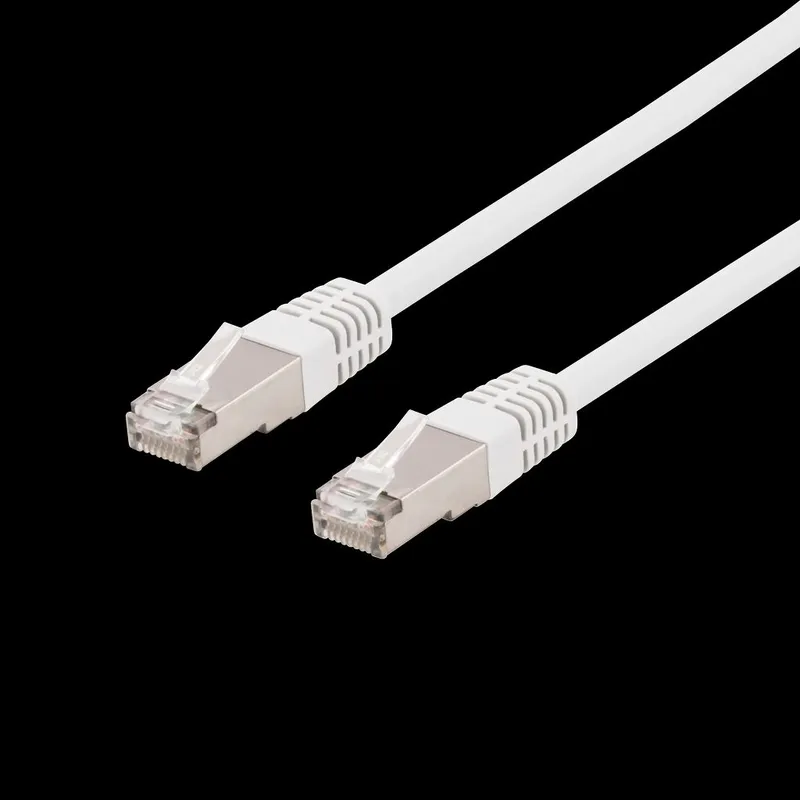 S/FTP Cat6 patchkabel, delta cert, LSZH, 2m, vit