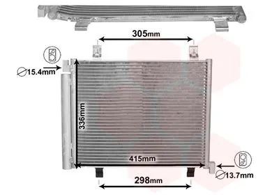 Kondensor, klimatanläggning VAN WEZEL 58005327