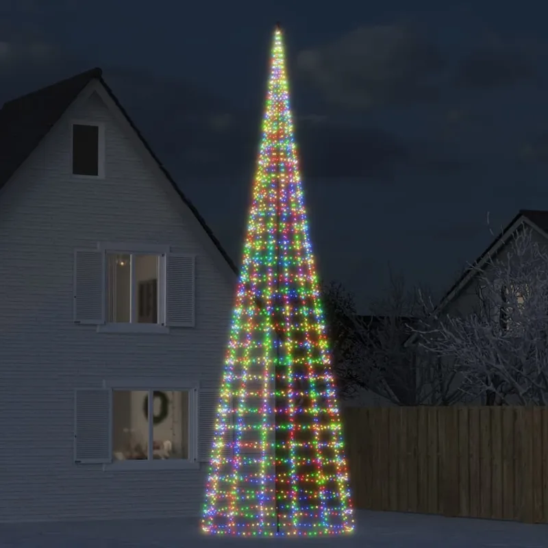 vidaXL LED julgran 3000 LEDs färgglad 800 cm