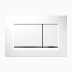 Geberit actuator plate sigma20 white/bright chrome/white