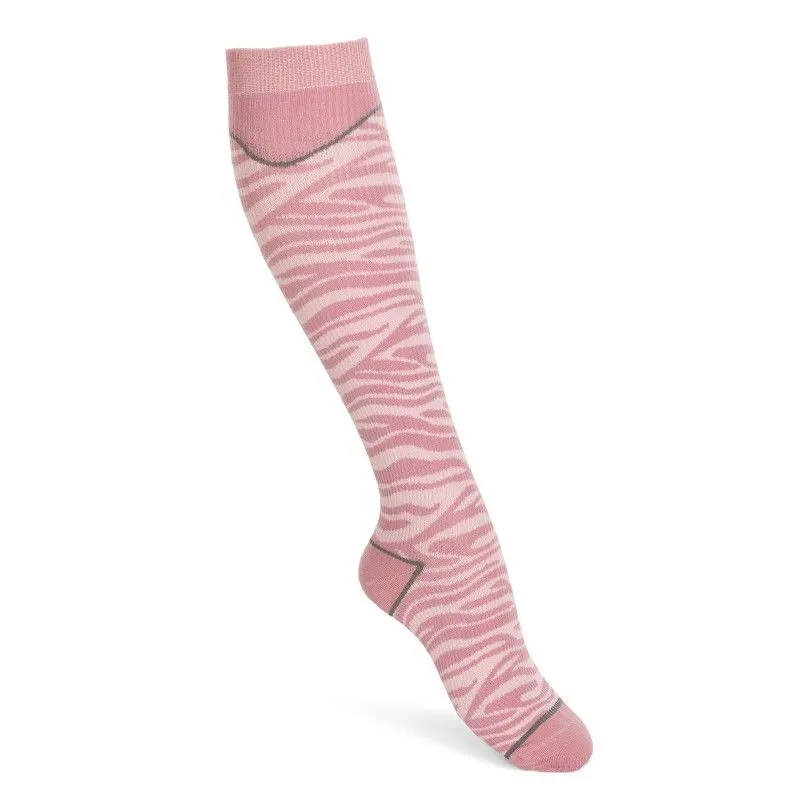 Funq Wear Stödstrumpor ekologisk bomull, rosa zebra, 36/37 1 par