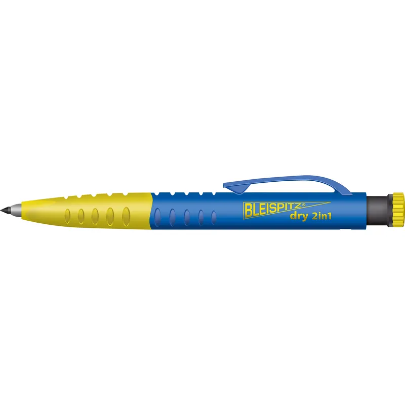 Bleispitz Dry 2in1 Snickarpenna 1 styck penna med 6-pack stift