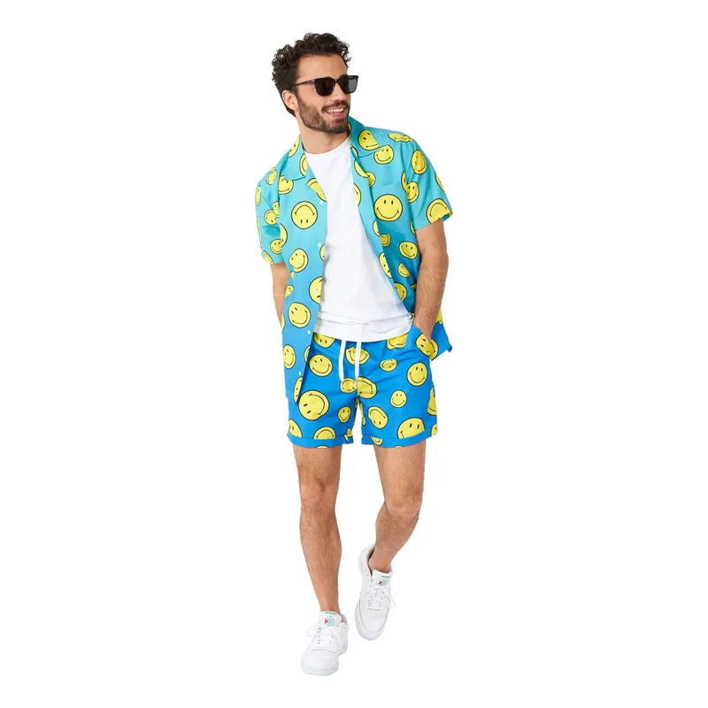 OppoSuits Smiley Summer Fade Shorts Kostym – XX-Large