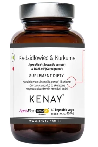 Kenay – Frankincense & Gurkmeja ApresFlex® (Boswellia serrata) & BCM 95® (CURCUGREEN®), 60 kapslar