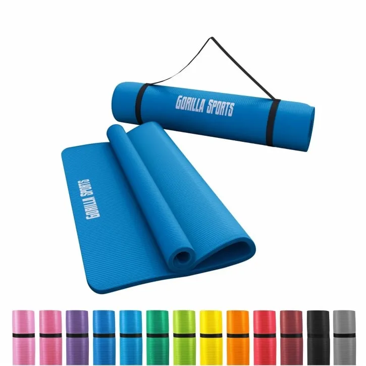 Träningsmatta Deluxe Yogamatta 190x60cm – Grå