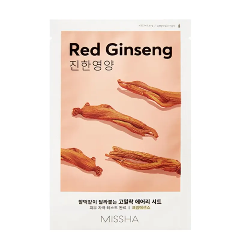 MISSHA Airy Fit Sheet Mask Röd Ginseng 19g * 10 ark