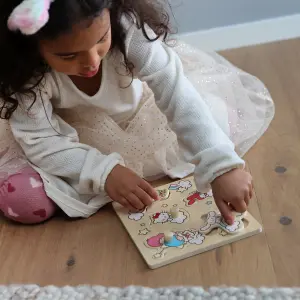 Hello kitty pussel med knoppar 5 bitar