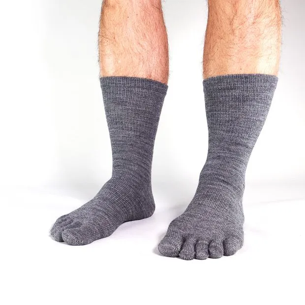 Funq Wear Tåstrumpor ull, ljusgrå, 43/46 1 par