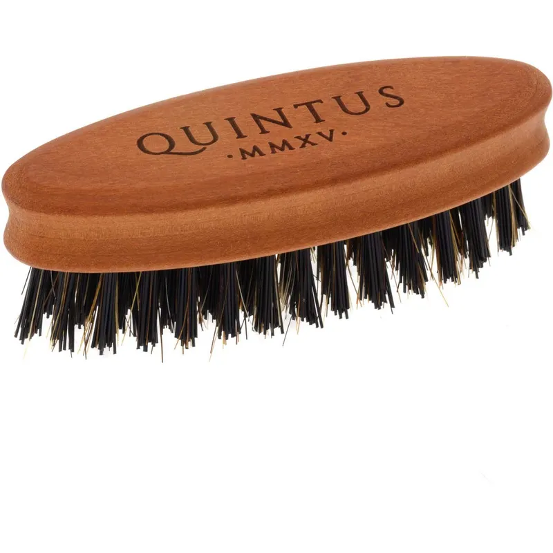 Small Beard Brush Pearwood - Firm Nylon and Horse Hair Mix