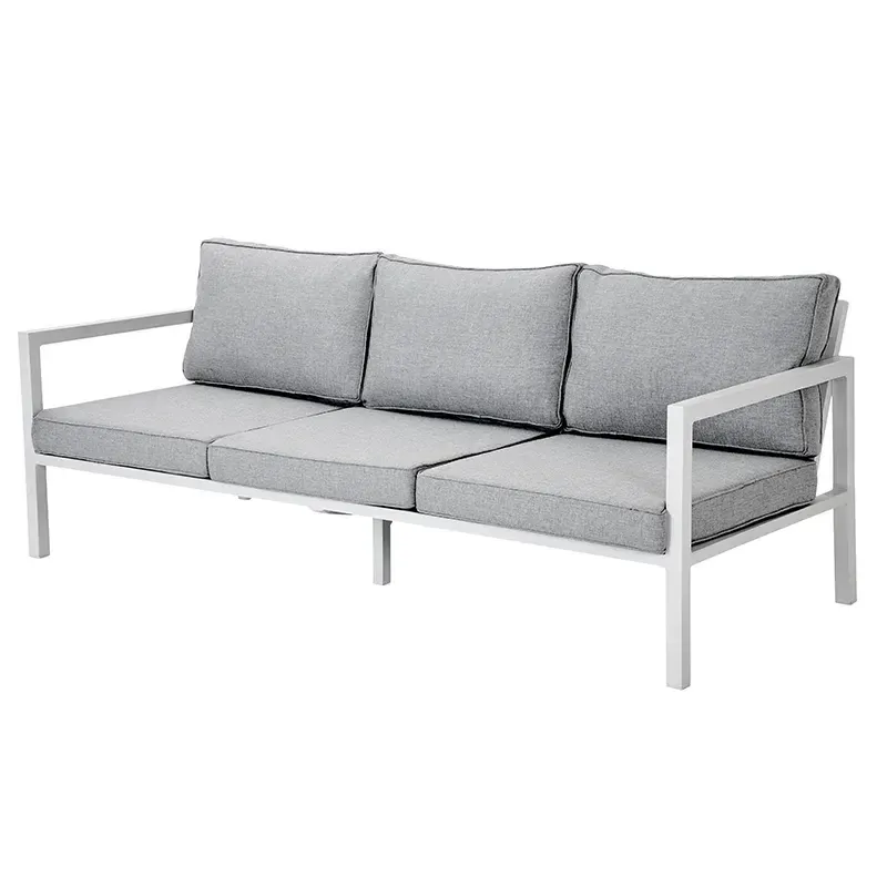 Brafab, Belfort 3-sits soffa inkl dynor vit / Peral Grey