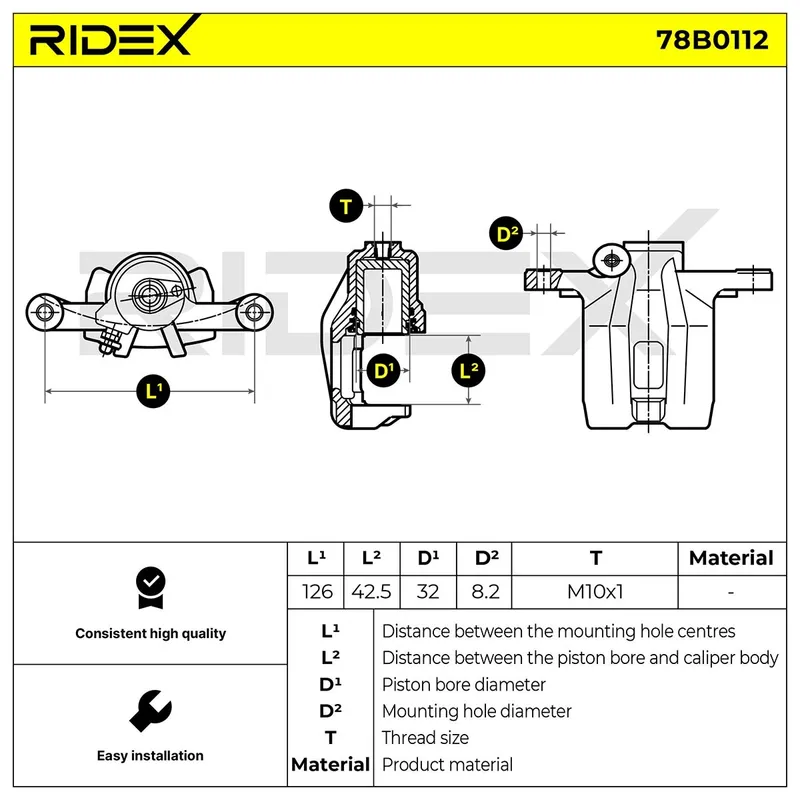 Bromsok RIDEX 78B0112