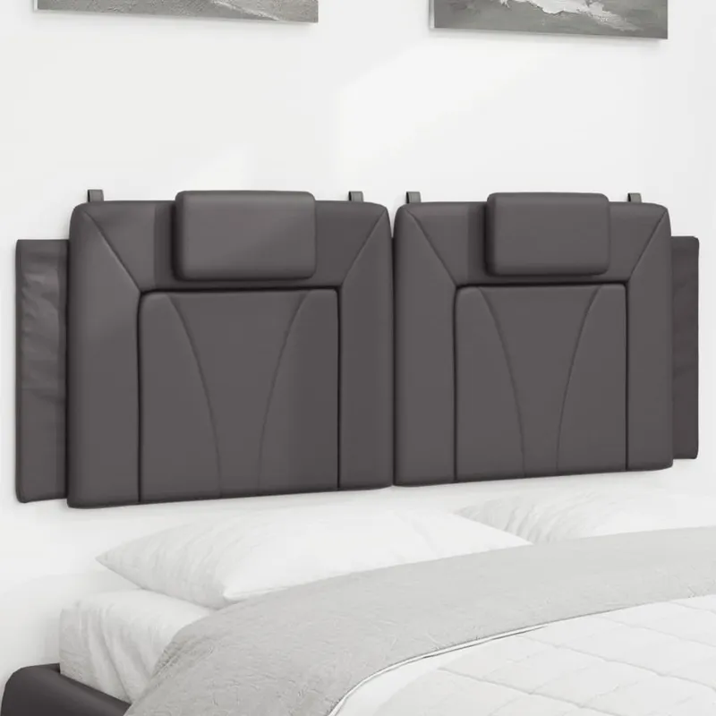 vidaXL Dyna till huvudgavel Viana grå 120 cm konstläder