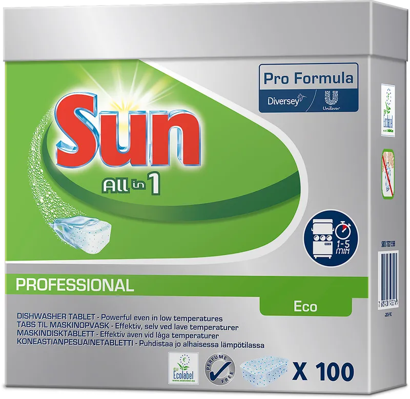 Maskindiskmedel Sun Tabs - 100st/fp All in one Eco - 100 st