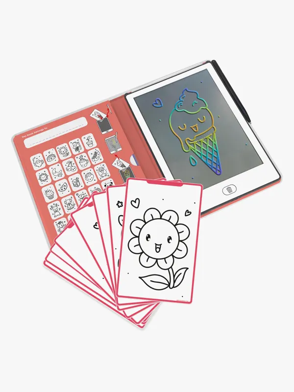 Kidywolf LCD-teckentavla m. 30 motiv - Kidydraw-Mini - Kawaii