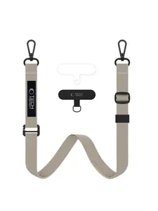 Tech-Protect C65 2-pack telefonrem för crossbody & handled - Beige
