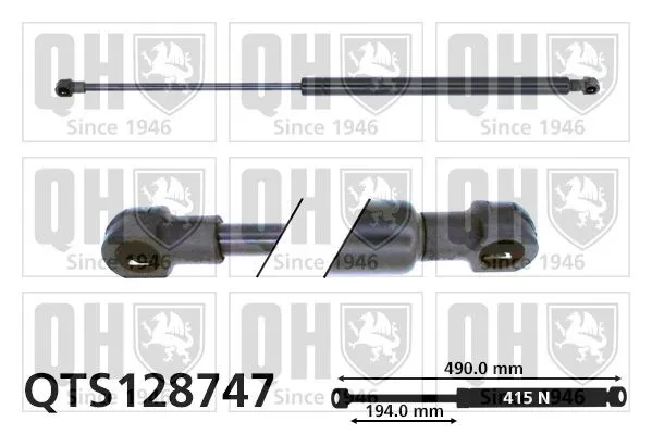 Gasfjäder, motorhuv QUINTON HAZELL QTS128747