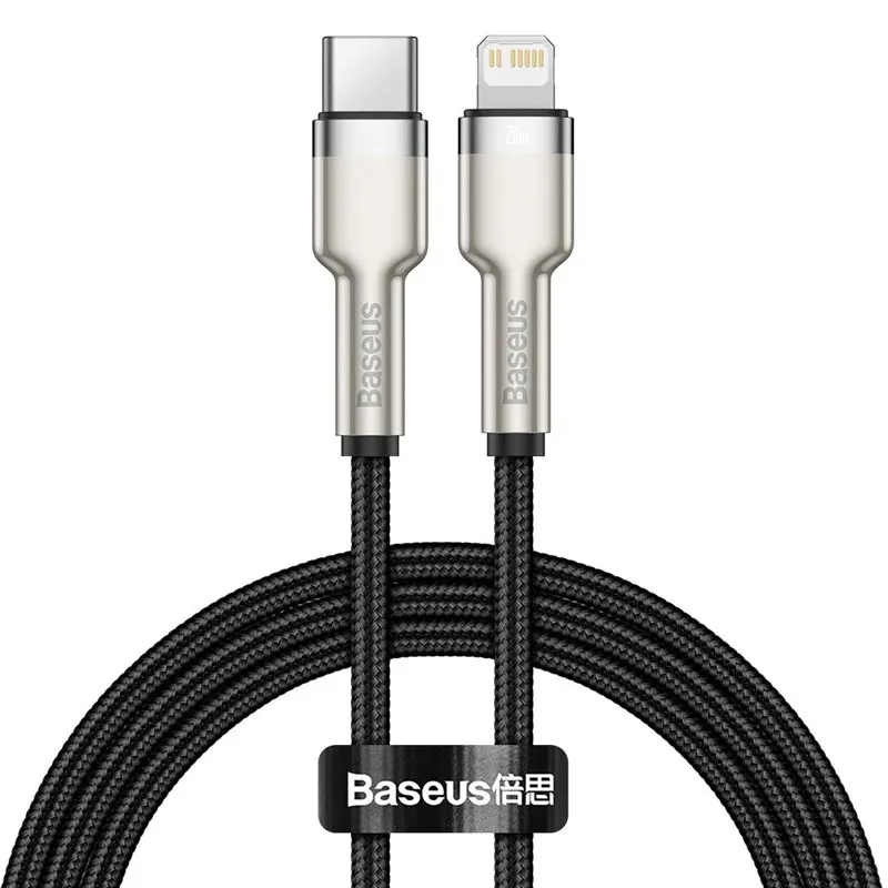 Baseus Cafule Metal USB-A till Lightning kabel Pd20w 1m – Svart