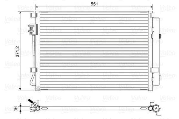 Kondensor, klimatanläggning VALEO 822581