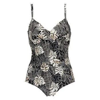 Damella Tara Swimsuit Pattern Svart Mönster 36 Dam