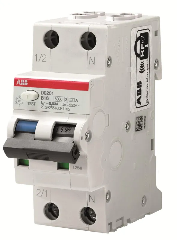 ABB 2CSR255180R1205 Personskyddsautomat 6kA, B-karakteristik, typ A DS201 B20 A30
