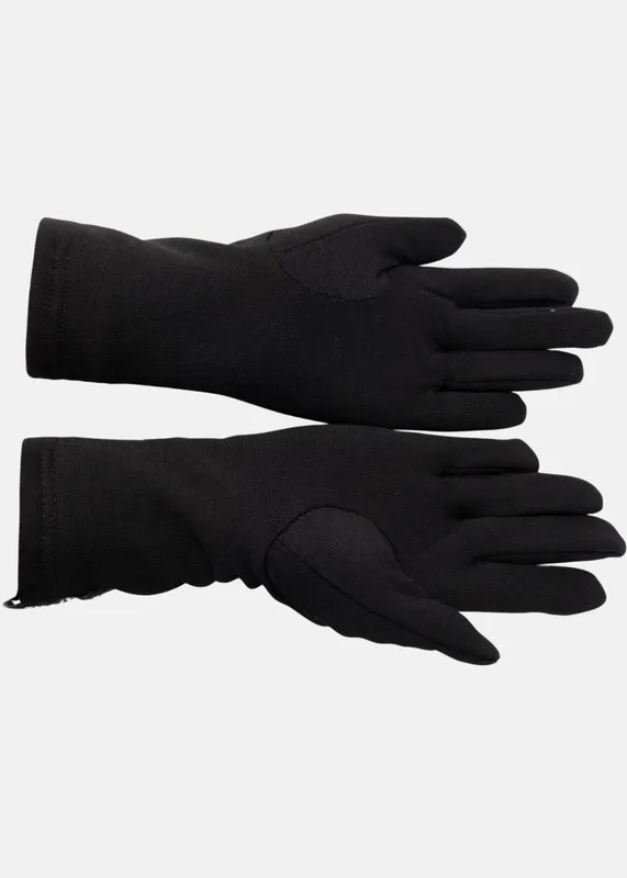 Aclima HotWool Heavy Liner Gloves Jet Black - Löparhandske i Merinoull
